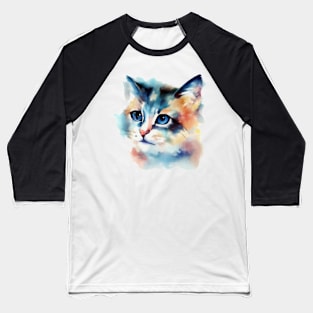 Cute cat Baseball T-Shirt